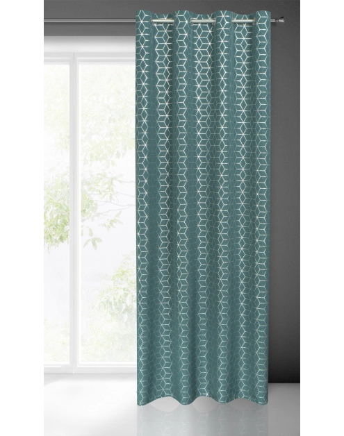 Zdjęcie: Zasłona gotowa Cube 140 x 250 cm ciemnoturkusowy EUROFIRANY