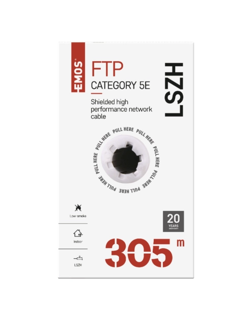 Zdjęcie: Kabel Ftp Cat5e LSZH, 305 m EMOS