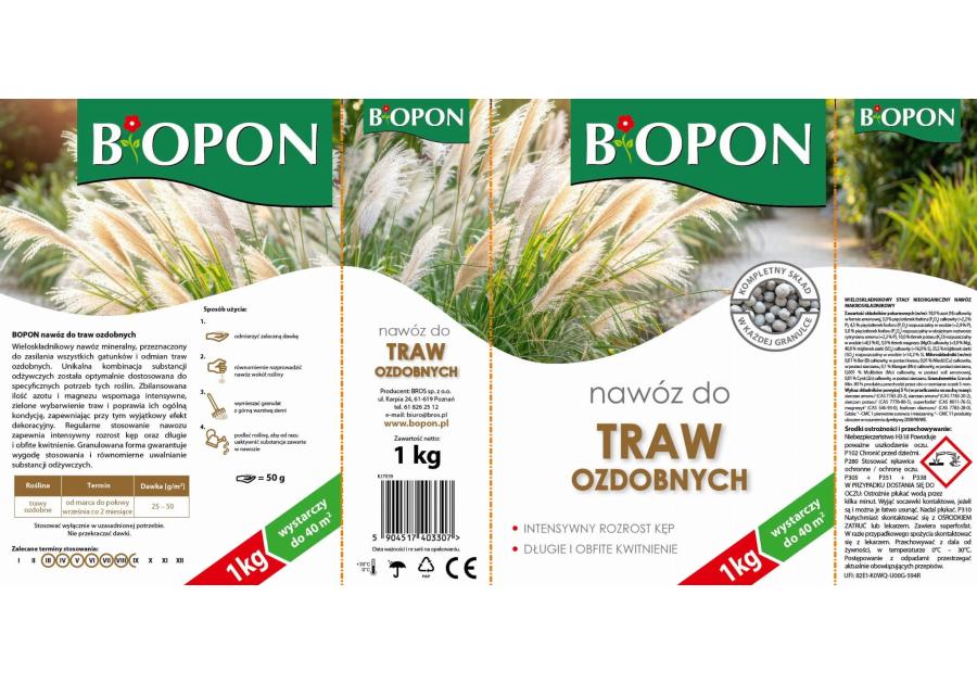 Zdjęcie: Nawóz do traw ozdobnych 1 kg granulat BOPON