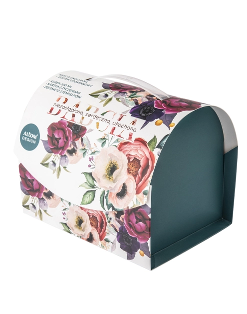 Zdjęcie: Kubek prosty Babcia ukochana 350 ml z kartką z życzeniami oraz stempelkami ALTOM DESIGN