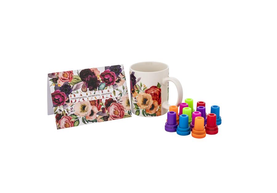 Zdjęcie: Kubek prosty Babcia ukochana 350 ml z kartką z życzeniami oraz stempelkami ALTOM DESIGN