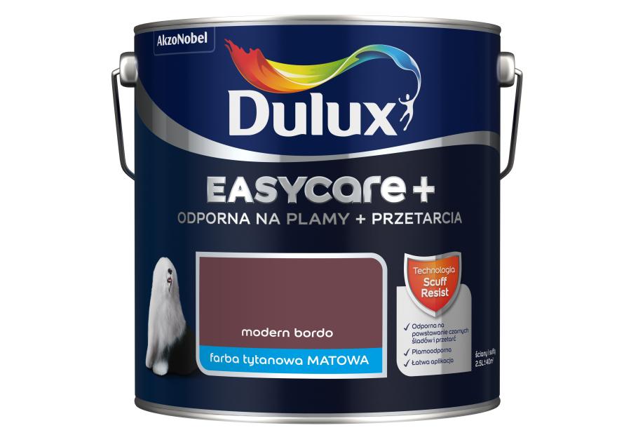 Zdjęcie: Farba lateksowa EasyCare+ Modern Bordo 2,5 L DULUX