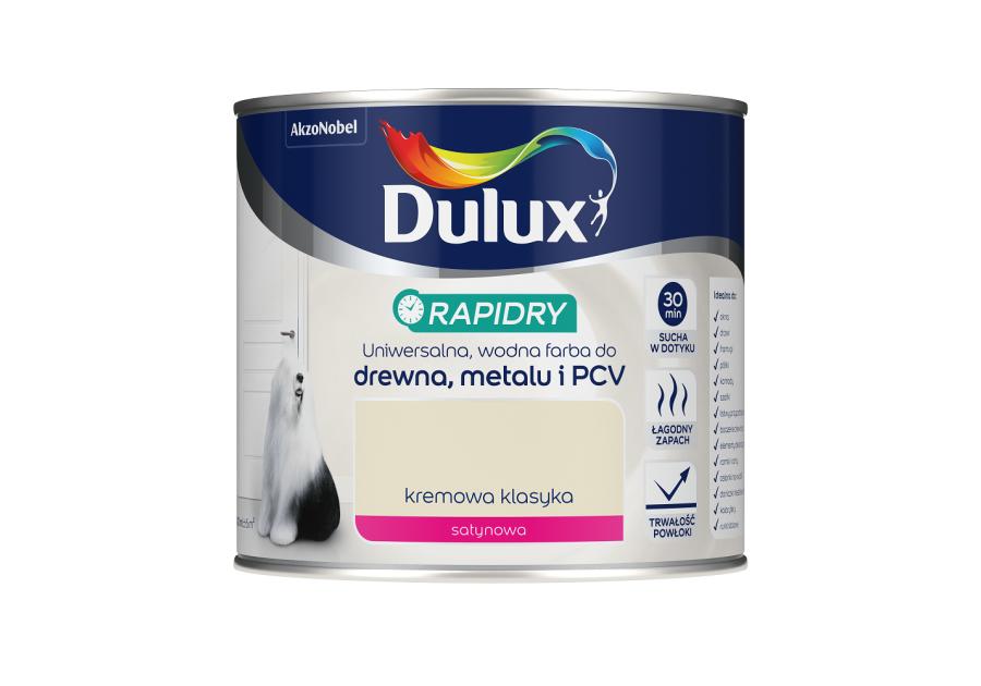 Zdjęcie: Farba do drewna, metalu, PCV kremowa klasyka 0,4 L DULUX