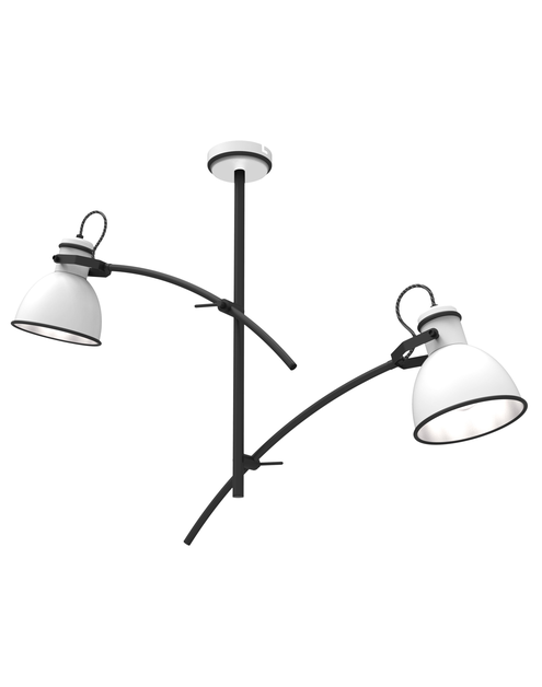 Zdjęcie: Lampa wisząca Zumba 2x40 W biało-czarna CANDELLUX