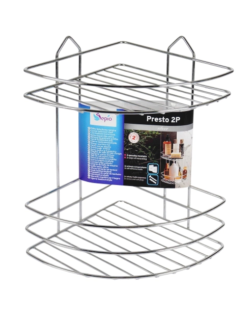 Zdjęcie: Półka łazienkowa Presto narożna srebrna SEPIO