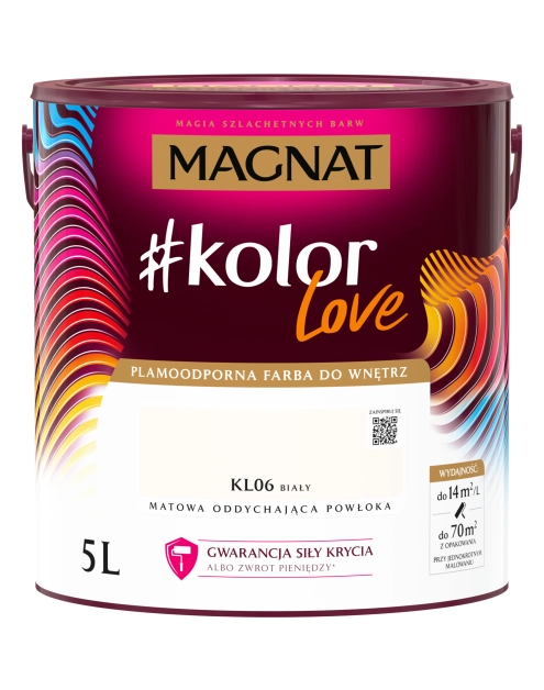 Zdjęcie: Farba KLove KL06 biały 5L MAGNAT