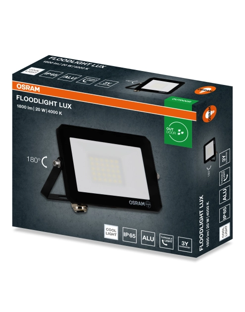 Zdjęcie: Oprawa oświetleniowa LED FL Lux 20 W 840 IP65 BK OSRAM