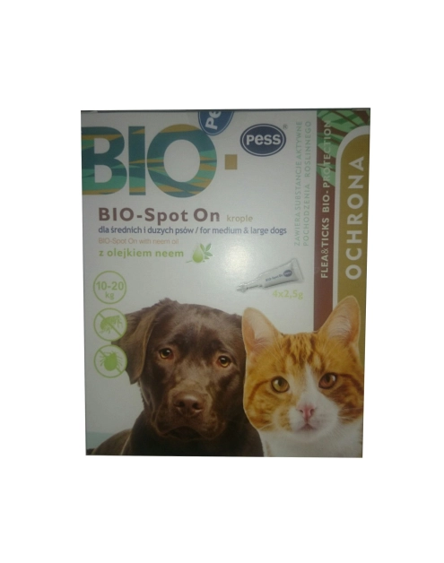 Zdjęcie: Preparat pielęgnacyjno-ochronny dla psów i kotów-Bio-spot on 4x2,5 g TATRAPET
