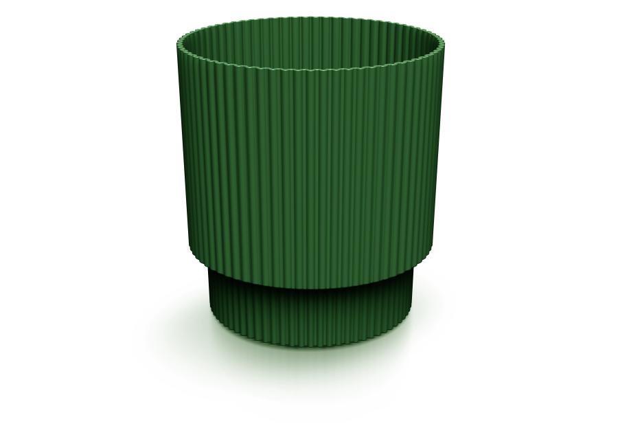 Zdjęcie: Doniczka Milly Round zielona pinia, wysokość 15,7 cm PROSPERPLAST