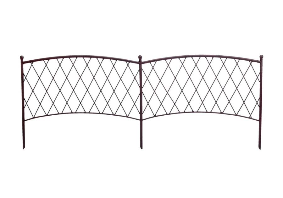Zdjęcie: Płotek ogrodowy metalowy Classic Metal Border 0,40x1 m, brązowy NORTENE