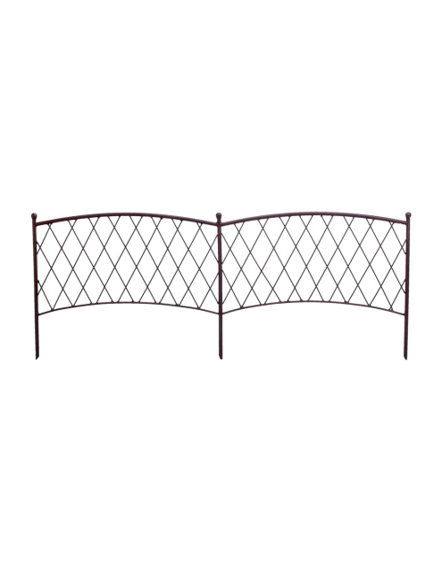 Zdjęcie: Płotek ogrodowy metalowy Classic Metal Border 0,40x1 m, brązowy NORTENE