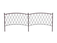 Zdjęcie: Płotek ogrodowy metalowy Classic Metal Border 0,40x1 m, brązowy NORTENE
