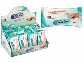 Chusteczki odświeżające z płynem antybakteryjnym 15 szt. TRAVELLA