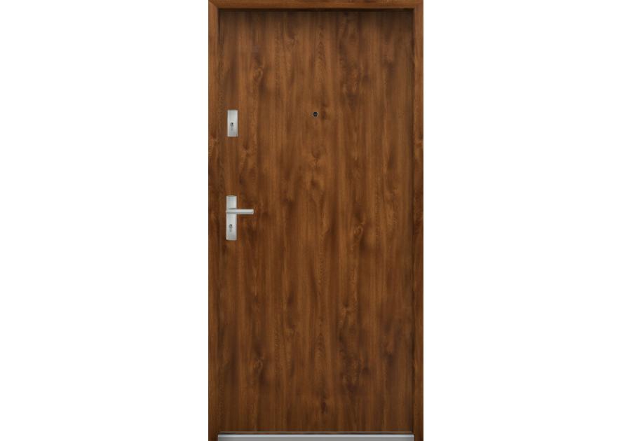 Zdjęcie: Drzwi wejściowe do mieszkań Bastion N-02 Dąb złoty 80 cm prawe OSPŁ KR CENTER