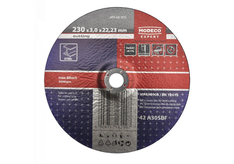 Zdjęcie: Ściernica do cięcia metalu 230x3,0x22,23 mm wypukła 25 szt. RAWLPLUG