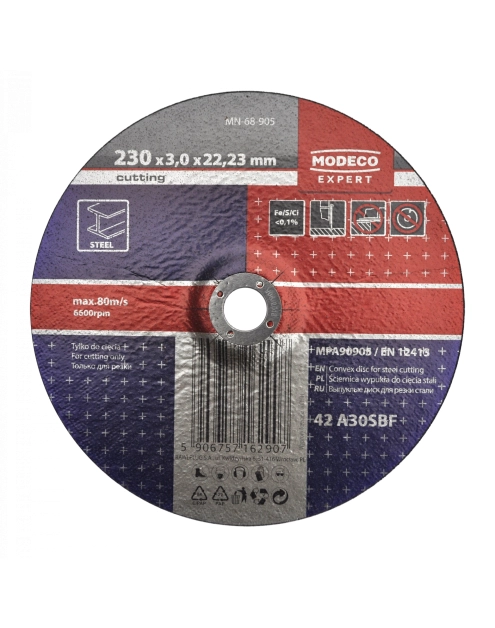 Zdjęcie: Ściernica do cięcia metalu 230x3,0x22,23 mm wypukła 25 szt. RAWLPLUG