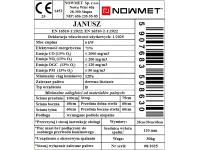 Zdjęcie: Piec szamotowy Janusz 6 kW NOWMET