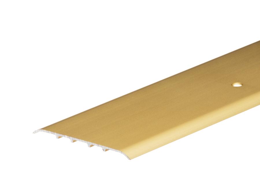Zdjęcie: Profil progowy płaski owalny aluminium anoda 80 mm 1 m złoty CEZAR
