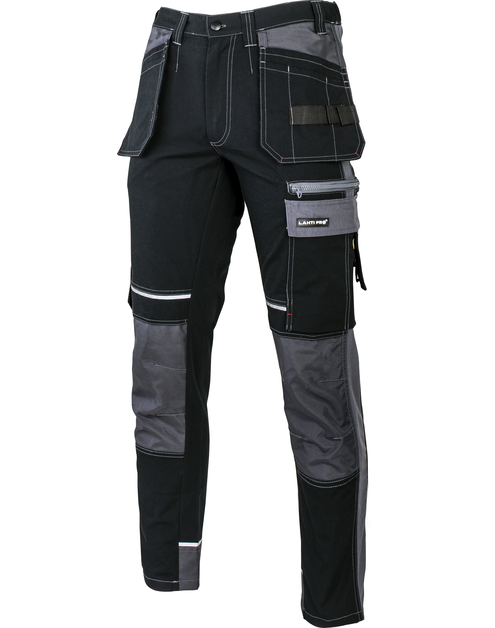Zdjęcie: Spodnie czarno-szare ze wzmocnieniami, 2XL, CE, LAHTI PRO
