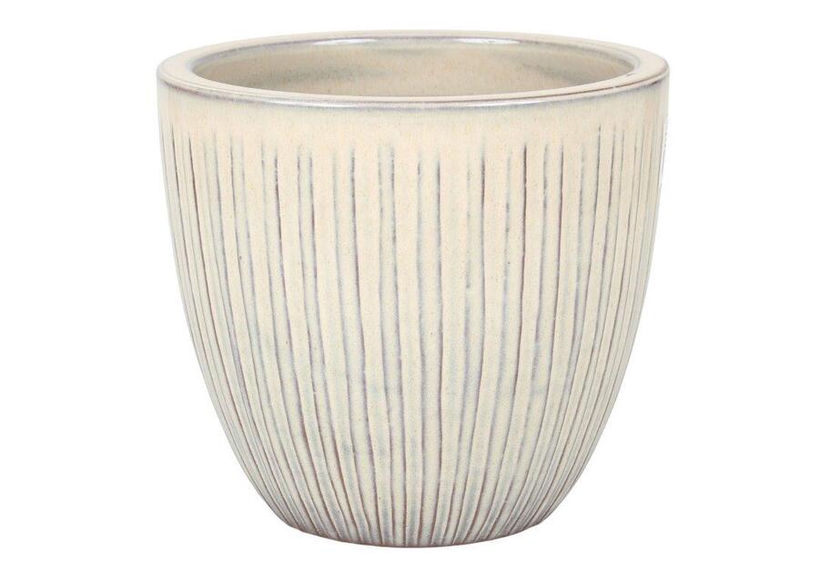 Zdjęcie: Donica ceramika szkliwiona 22,5x20,5 cm kremowa CERMAX