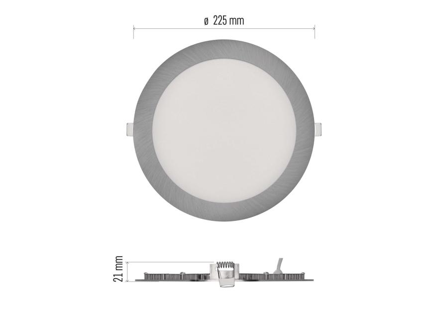 Zdjęcie: Panel LED wpuszczany Nexxo, okrągły, srebrny, 18W, CCT EMOS