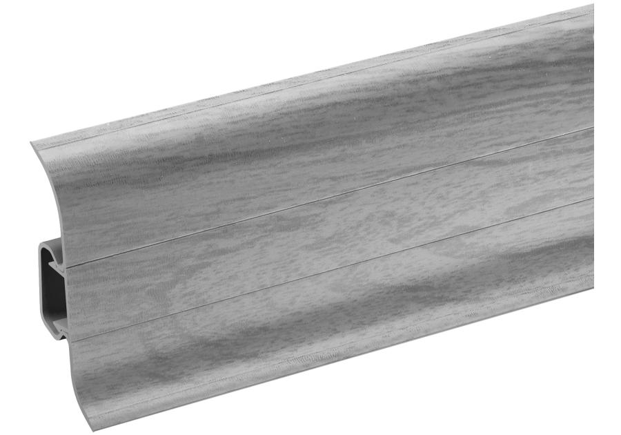 Zdjęcie: Listwa przypodłogowa PVC Premium Classic 22x59 mm; 2,20 m Dąb Szary Jasny Mat CEZAR