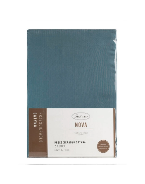 Zdjęcie: Prześcieradło z gumką Nova 160x200 cm + 30 cm niebieskie EUROFIRANY