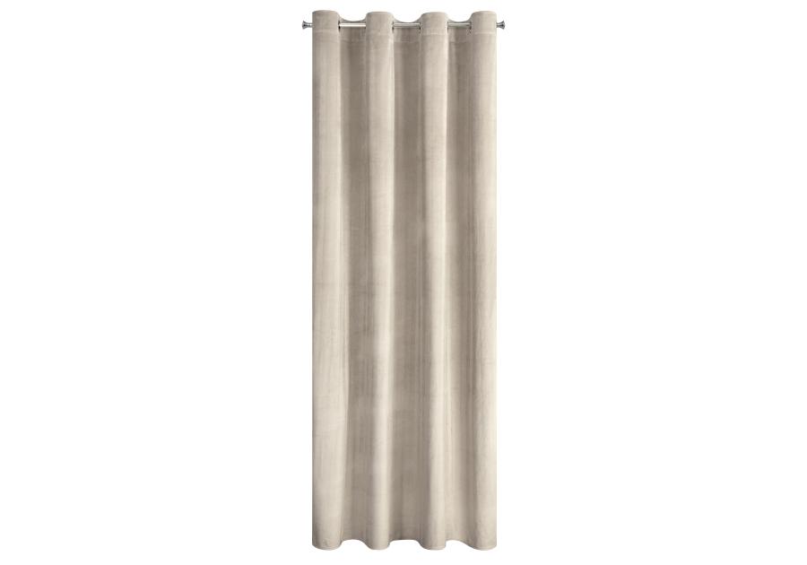 Zdjęcie: Zasłona Victoria 140x250 cm beżowa na przelotkach EUROFIRANY