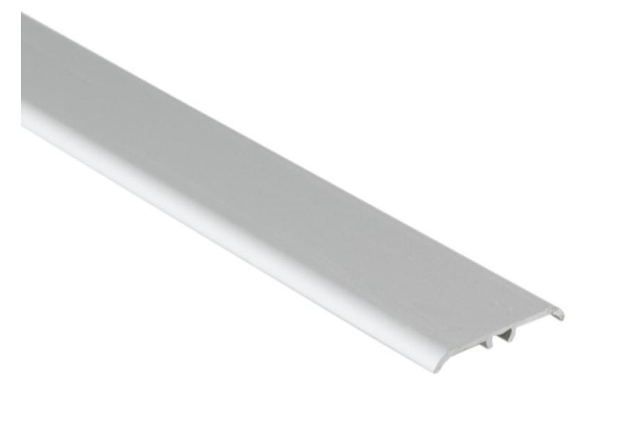 Zdjęcie: Listwa ochronna AL wcisk płaski owalny 35 mm 5w1 klejona L= 1,86 m Srebrny anoda mat CEZAR