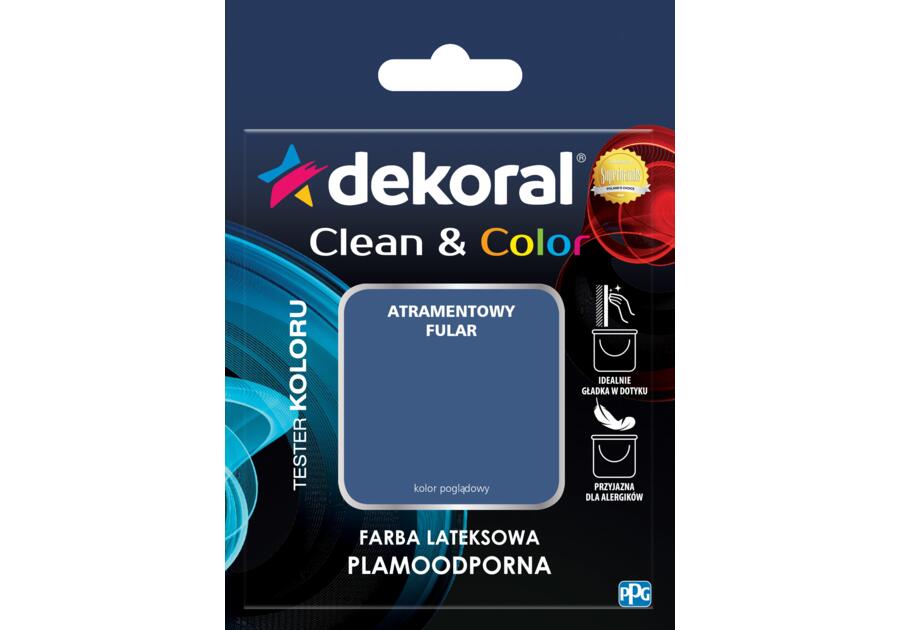 Zdjęcie: Tester farby Clean&Color atramentowy fular 0,04 L DEKORAL