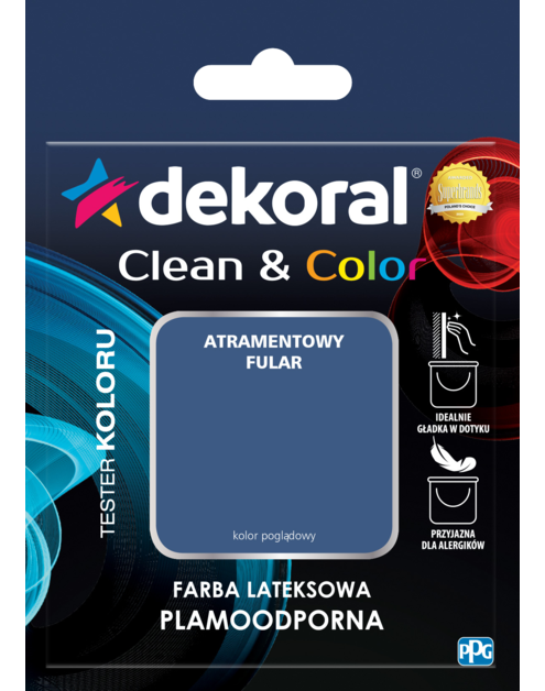 Zdjęcie: Tester farby Clean&Color atramentowy fular 0,04 L DEKORAL