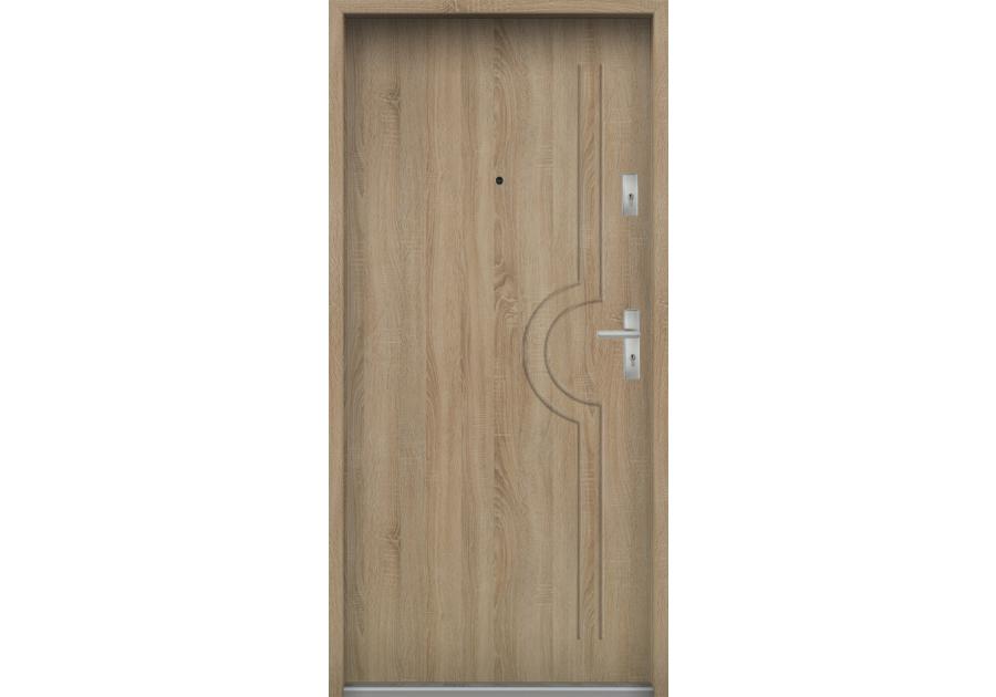 Zdjęcie: Drzwi wejściowe do mieszkań Bastion N-03 Sonoma 90 cm lewe OSPŁ KR CENTER