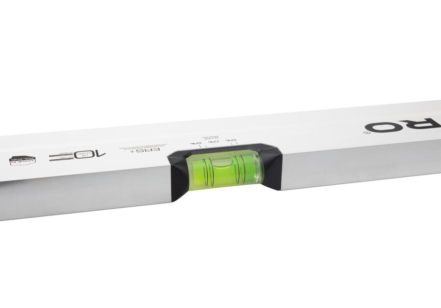 Zdjęcie: Poziomnica PRO800 malowana biała dwustronnie frezowana z uchwytami i libellą 2% 150 cm PRO