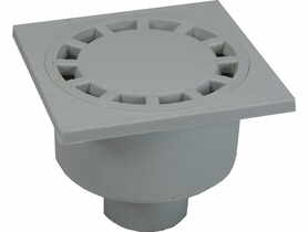 Wpust podłogowy 300x300 z wyjściem pionowym fi110 SCALA