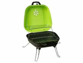 Grill węglowy podróżny z pokrywą limonka ACTIVA MASTERCOOK