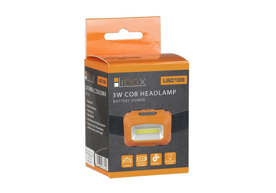 Zdjęcie: Latarka czołowa COB 3W LB0196 LIBOX