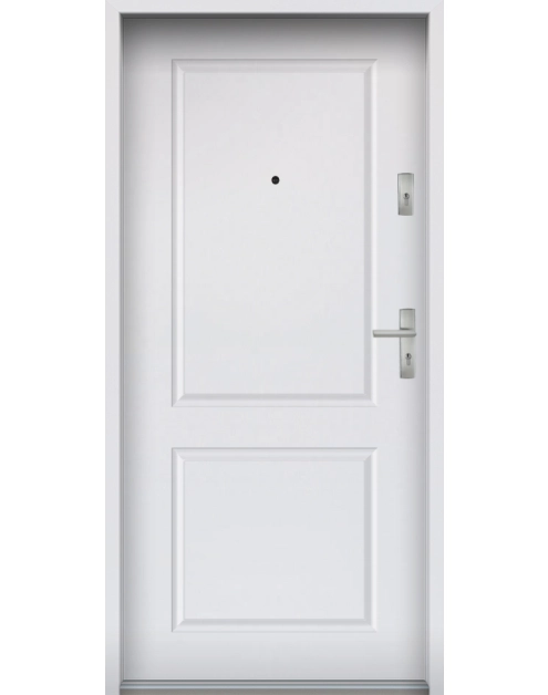 Zdjęcie: Drzwi wejściowe do mieszkań Bastion S-91 Biały 80 cm lewe ODP KR CENTER