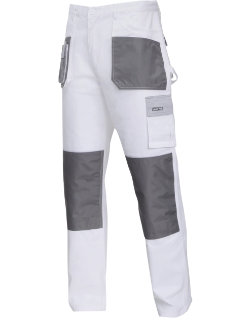 Zdjęcie: Spodnie biało-szare 100% bawełna, S 48, CE, LAHTI PRO