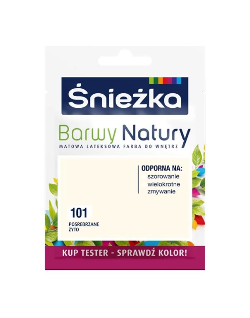 Zdjęcie: Tester koloru Barwy Natury posrebrzane żyto 101 25 ml ŚNIEŻKA