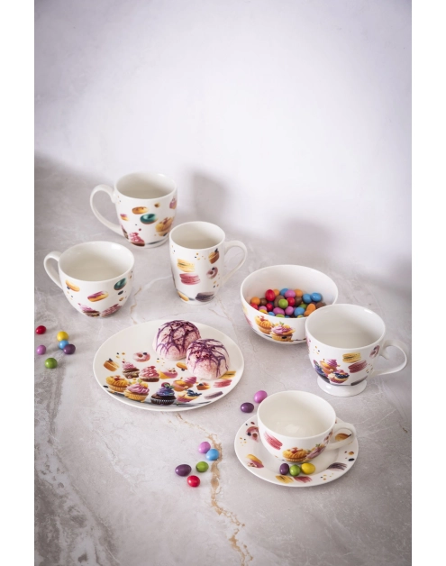 Zdjęcie: Filiżanka 260 ml Słodkości ze spodkiem 15 cm ALTOM DESIGN