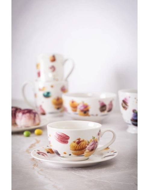 Zdjęcie: Filiżanka 260 ml Słodkości ze spodkiem 15 cm ALTOM DESIGN