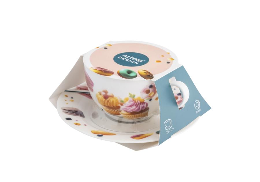 Zdjęcie: Filiżanka 260 ml Słodkości ze spodkiem 15 cm ALTOM DESIGN