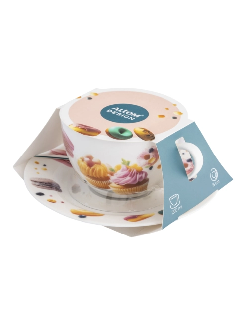 Zdjęcie: Filiżanka 260 ml Słodkości ze spodkiem 15 cm ALTOM DESIGN