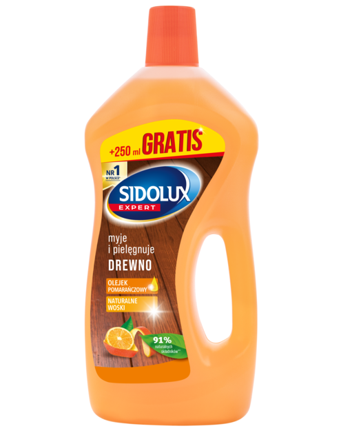 Zdjęcie: Płyn do mycia drewna 750 ml + 250 ml gratis SIDOLUX EXPERT