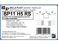Zdjęcie: Listwa do boniowania PVC z siatką BP11 H5RS L300 biała BELLA PLAST