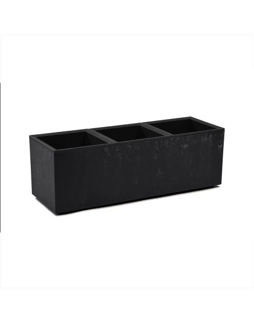 Zdjęcie: Kwietnik Karo 900x300x300 mm beton recycled, czarny beton LAMELA
