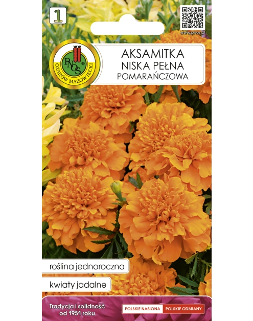 Zdjęcie: Aksamitka pełna niska pomarańczowa 0,5 g PNOS