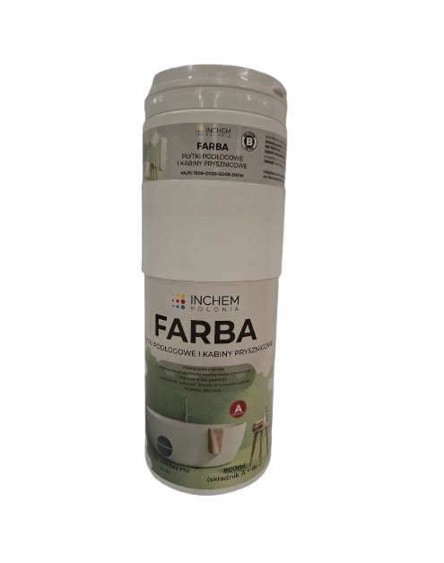 Zdjęcie: Farba Płytki podłogowe kabiny prysznicowe, głębia antracytu, zestaw 800 ml INCHEM POLONIA
