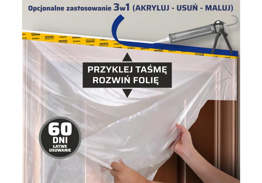 Zdjęcie: Taśma malarska Washi Kombo Pro - Masker 140 cm BLUE DOLPHIN