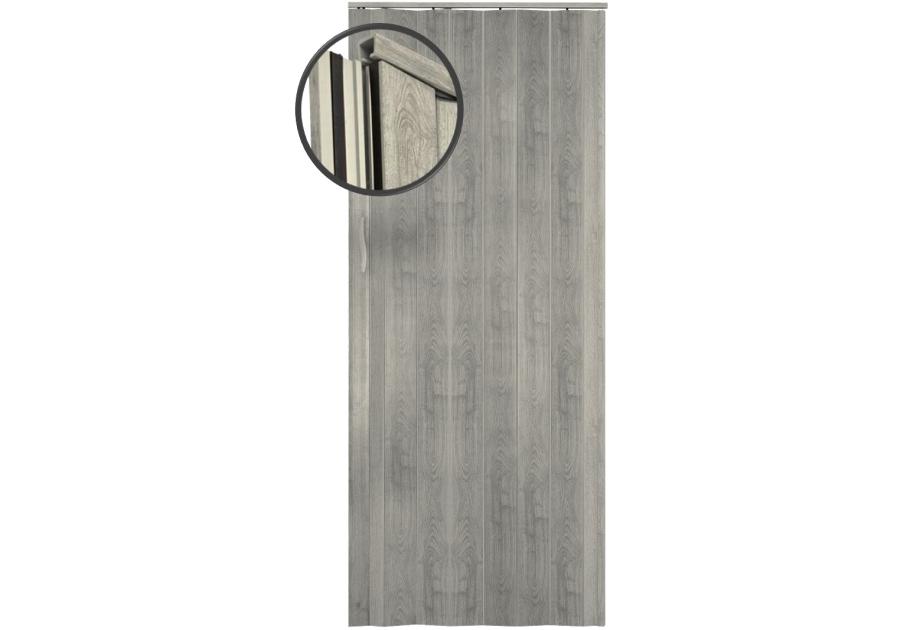 Zdjęcie: Drzwi harmonijkowe ST3AM 83x202,5 cm szara oliwka STANDOM